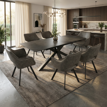 Mars Center Rise 140 - 180cm Extending Ceramic Dining Table