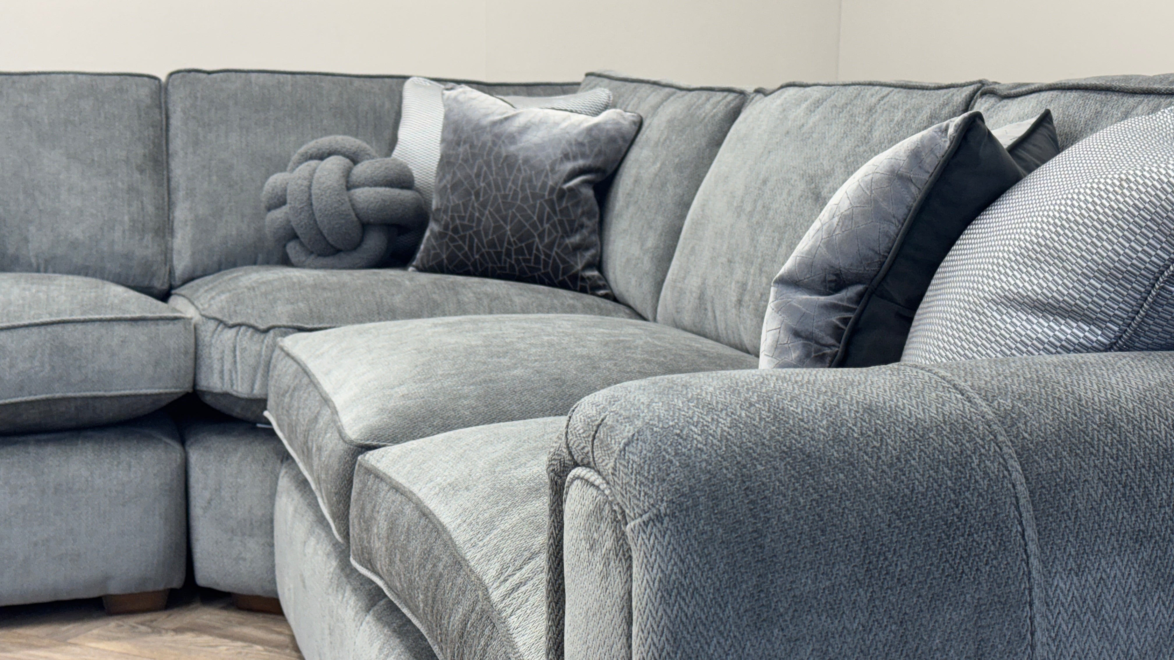 Roxy Night Shadow Grey Photography Sample Corner Sofa