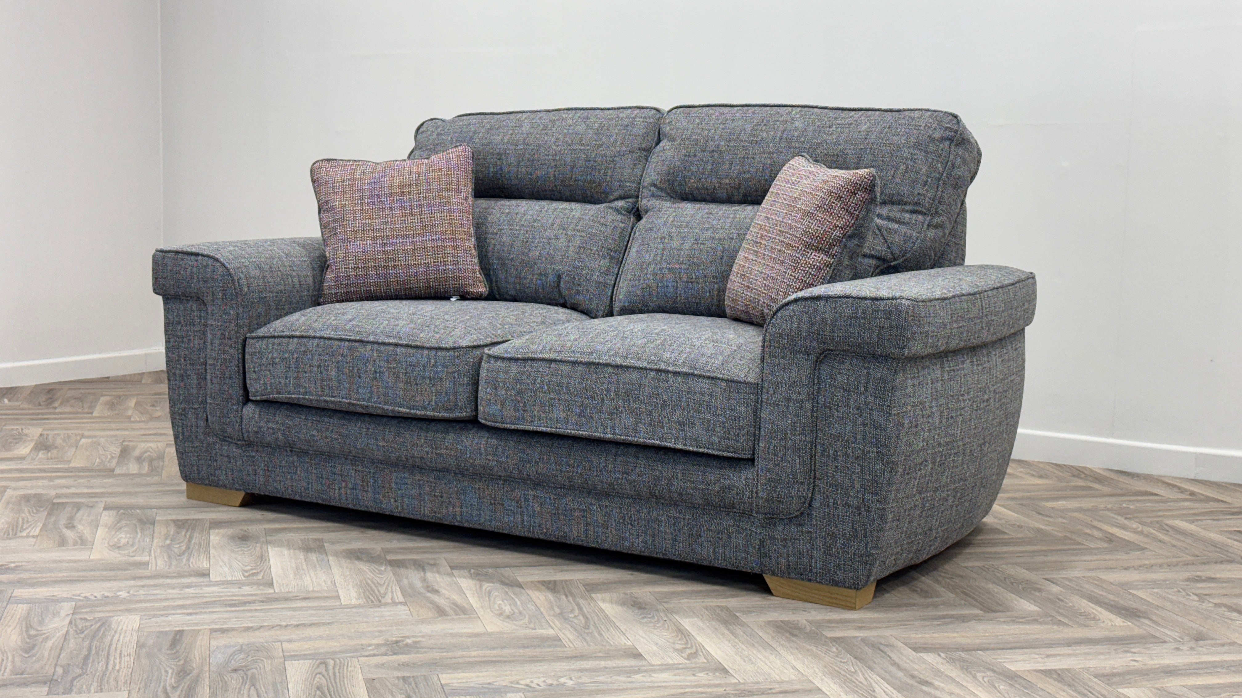 Kirby 3 Seater Sofa Charcoal Fabric