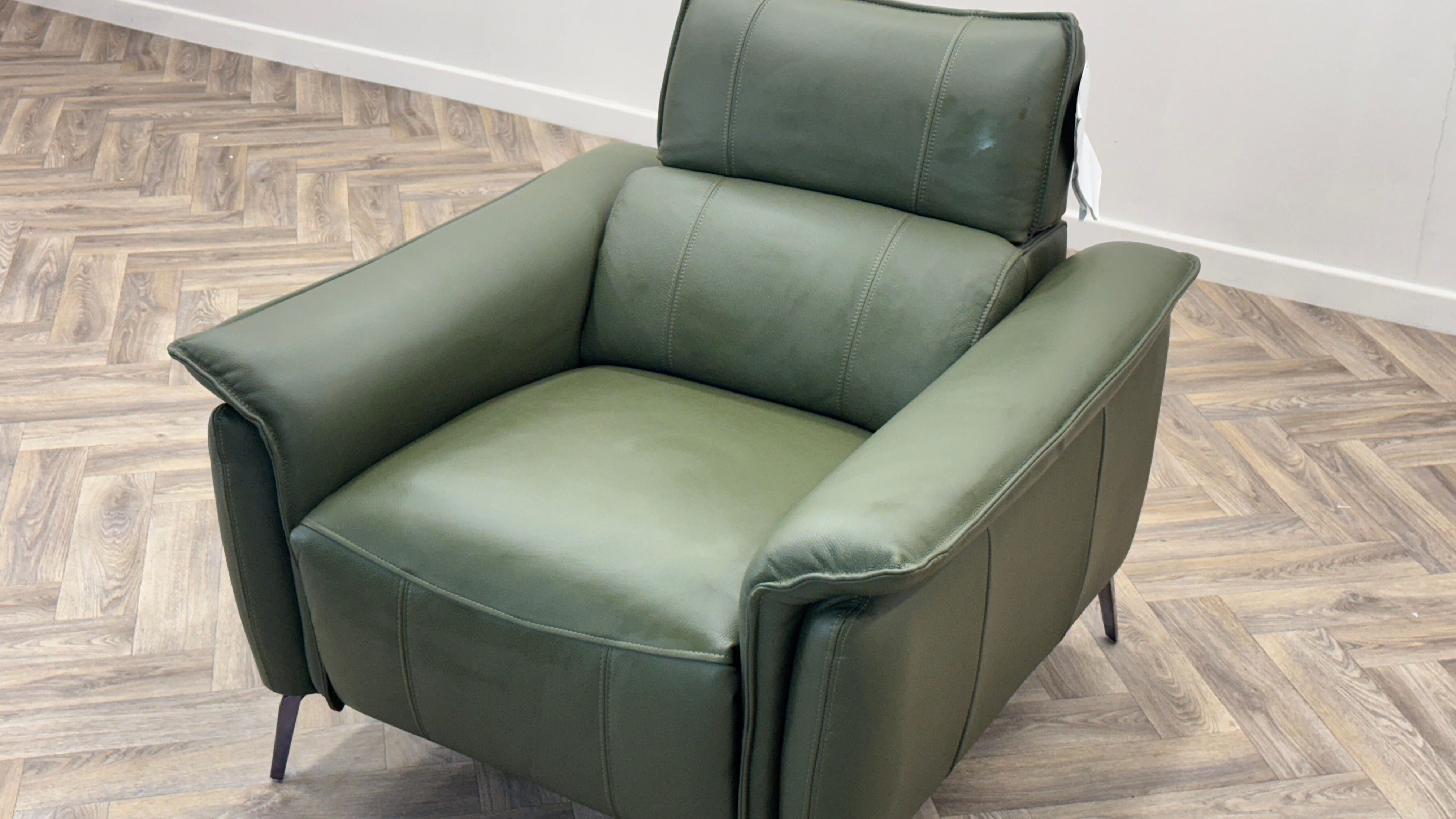 Furniture Village Green Chair Jude Green Leather Power Recliner