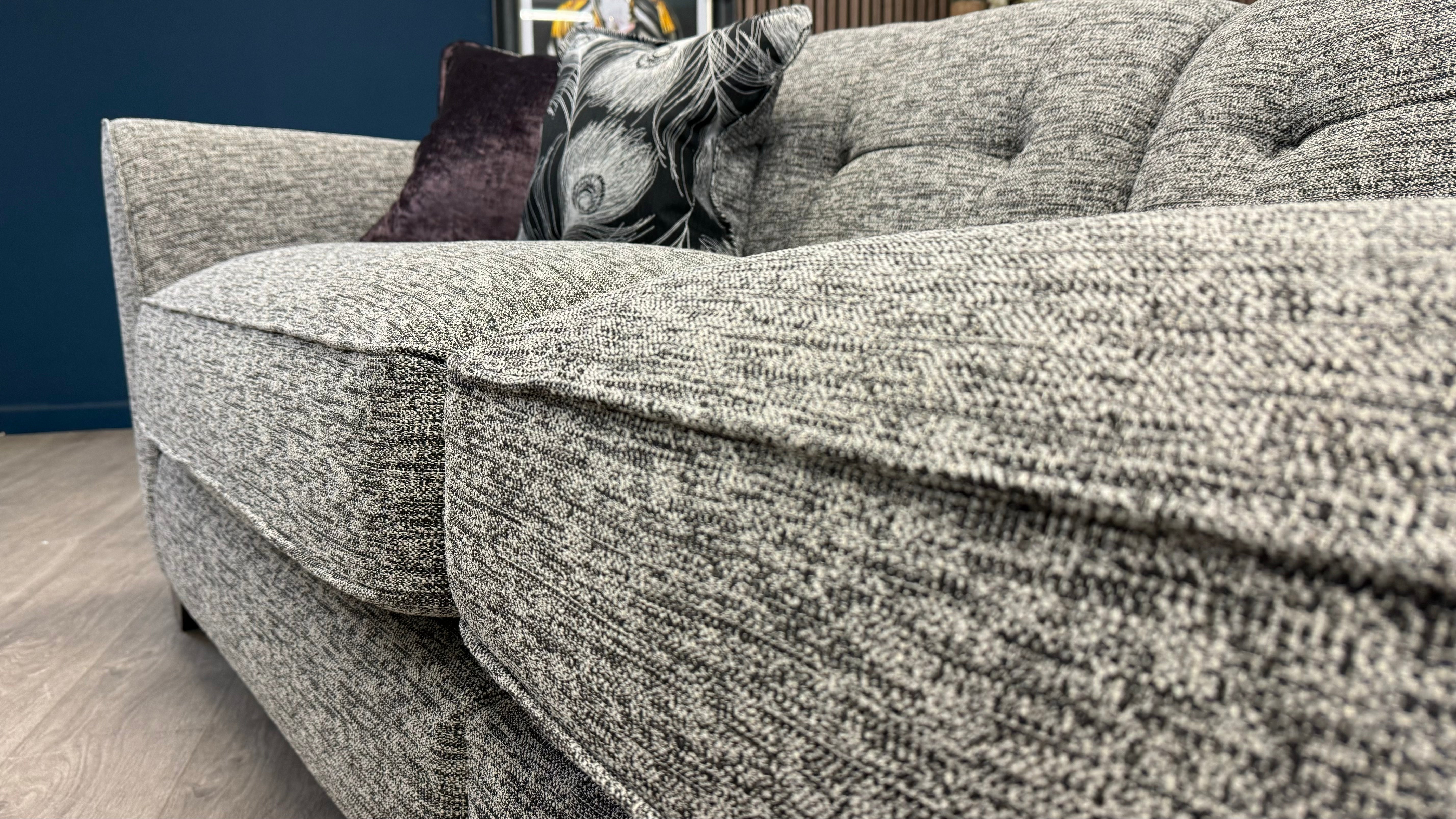 Bartelli 4 Seater Split Fabric Sofa Charcoal