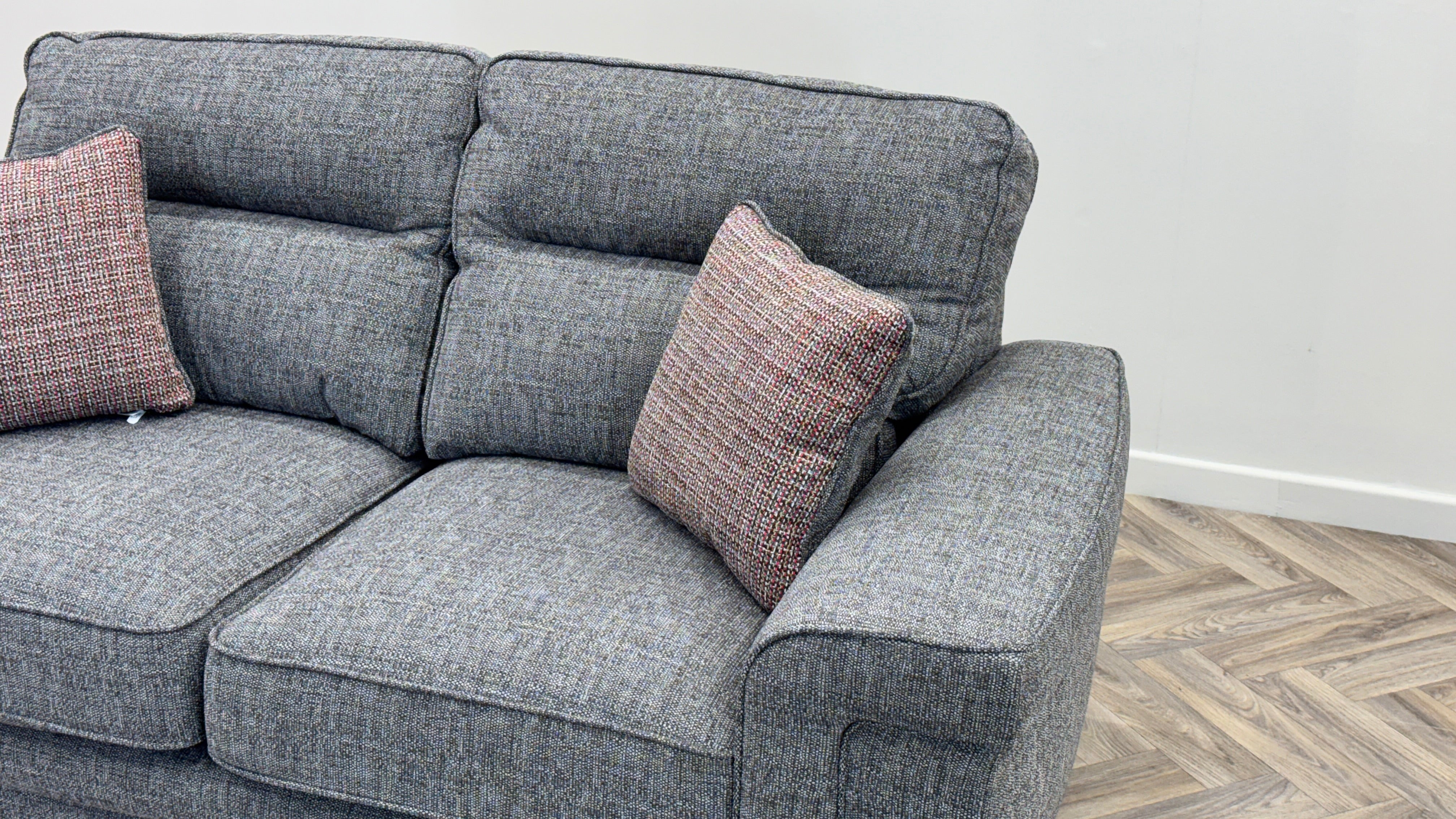 Kirby 3 Seater Sofa Charcoal Fabric