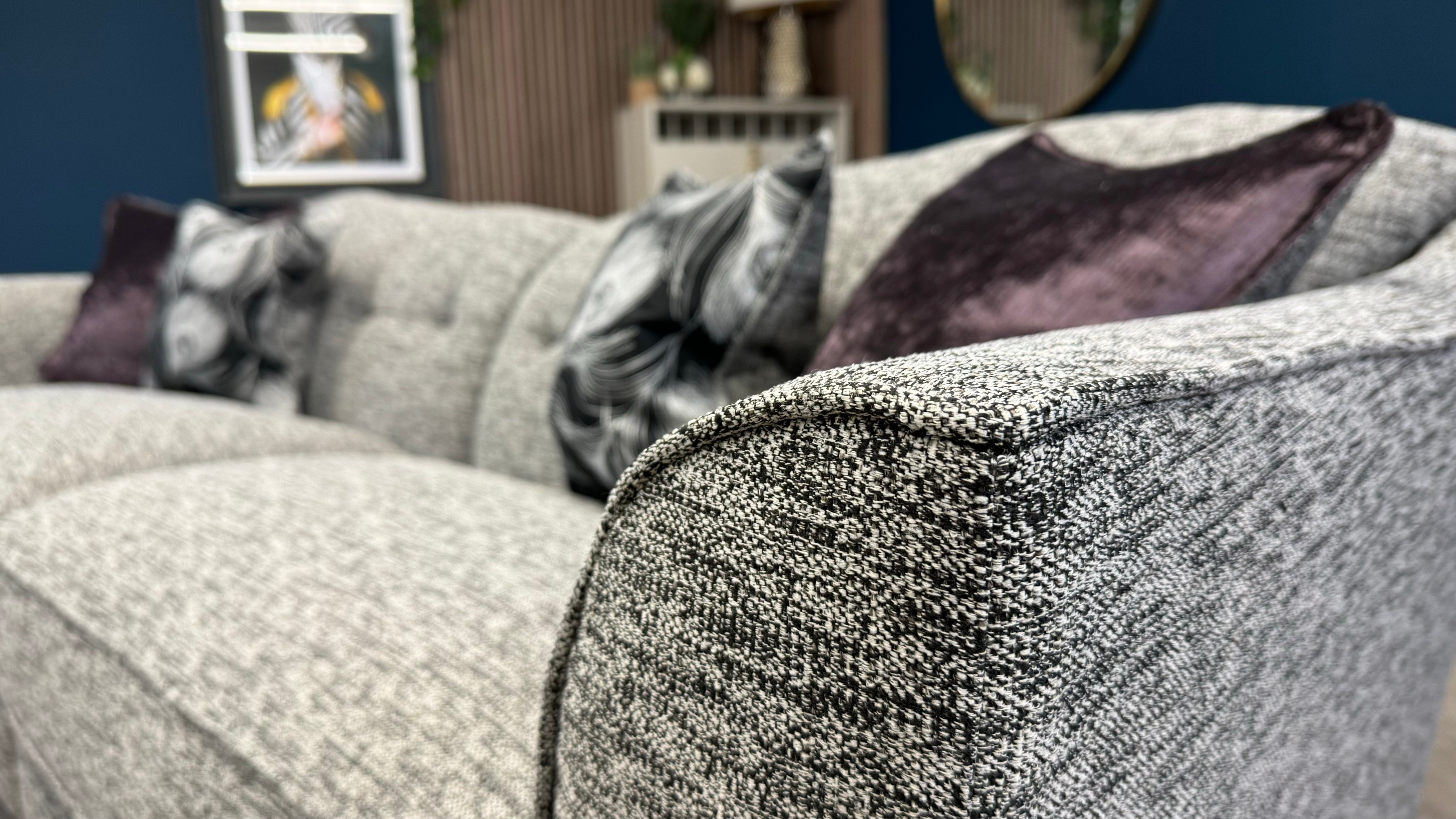 Bartelli 4 Seater Split Fabric Sofa Charcoal