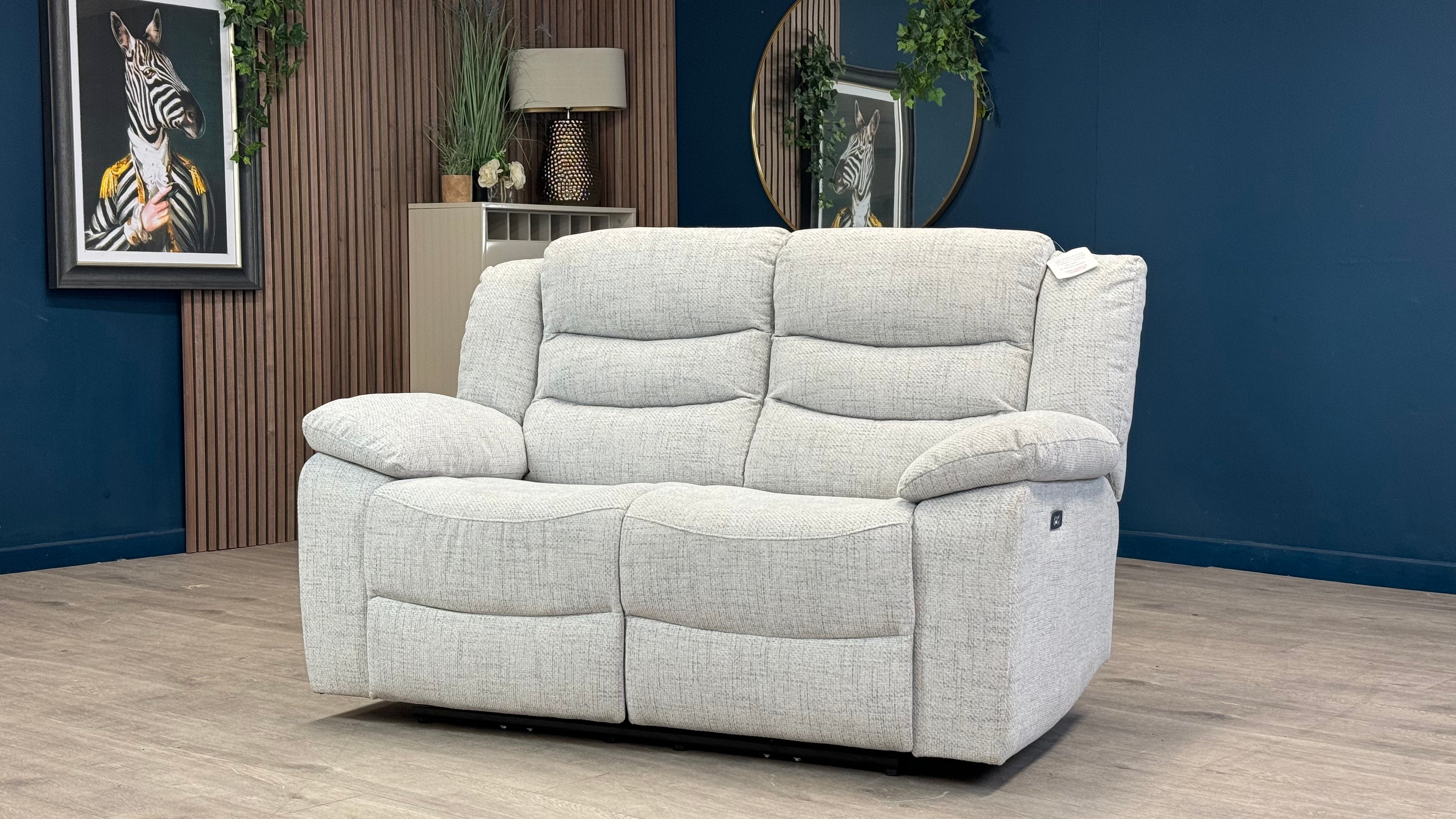 Marlow 2 Seater Power Recliner Fabric Sofa