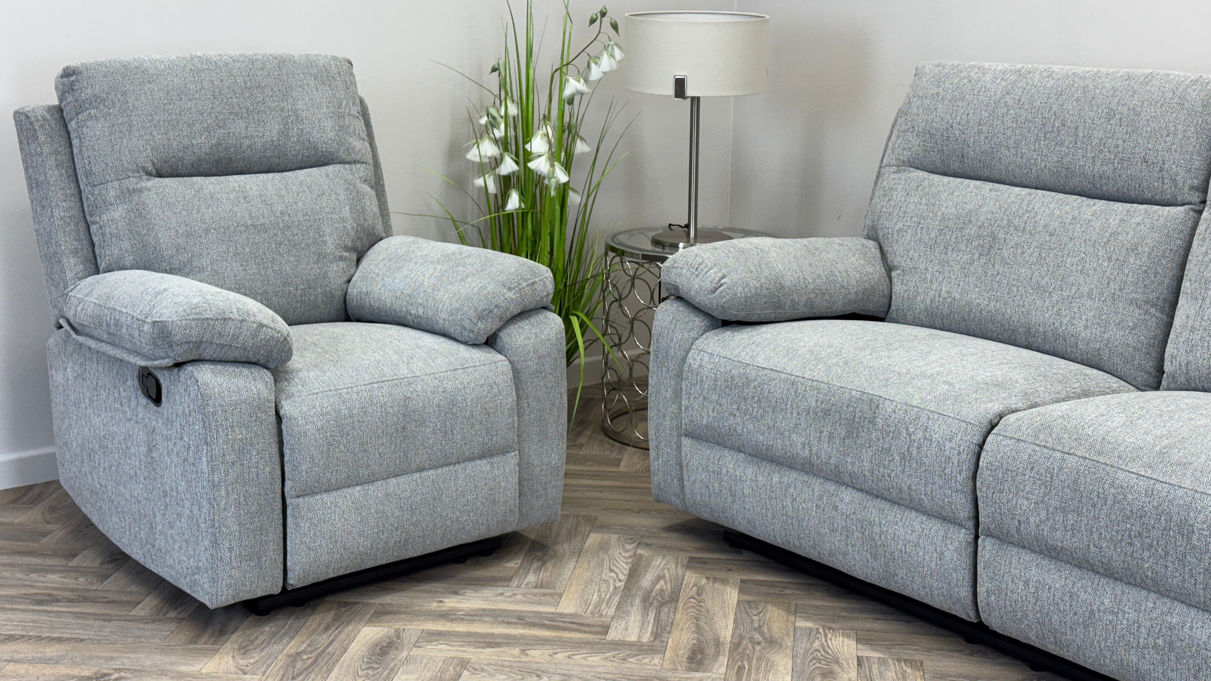 Louis 3 Seater & Chair Manual Recliner Sofa Set