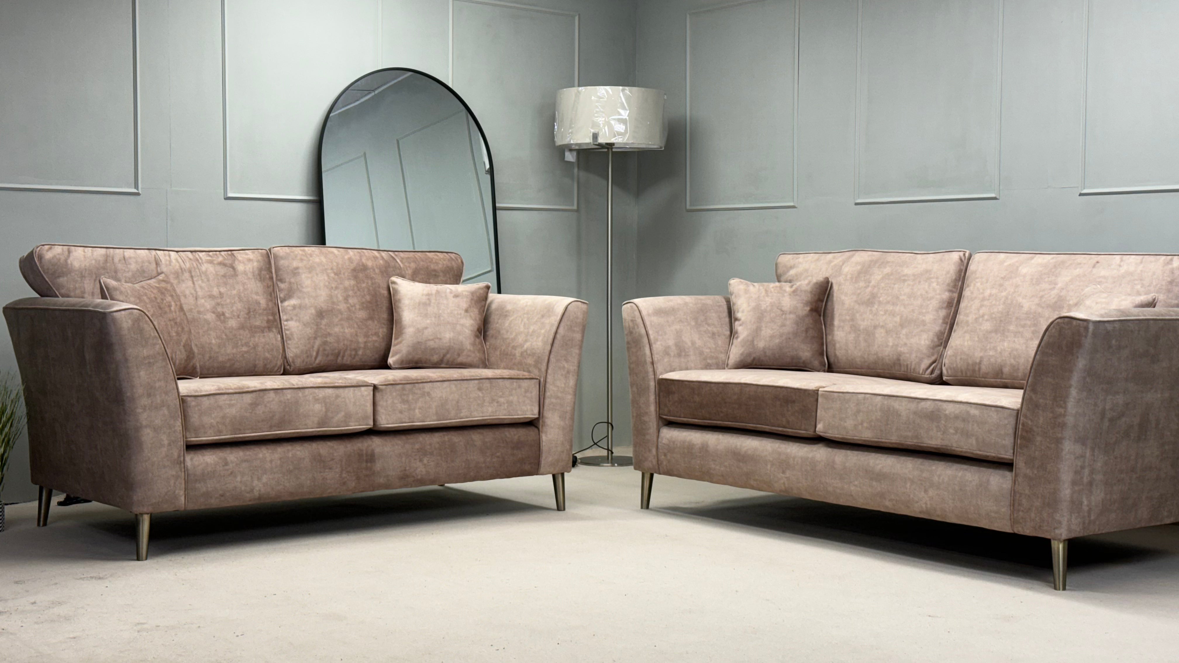 Renee 3 & 2 Seater Sofa - Dove Mink