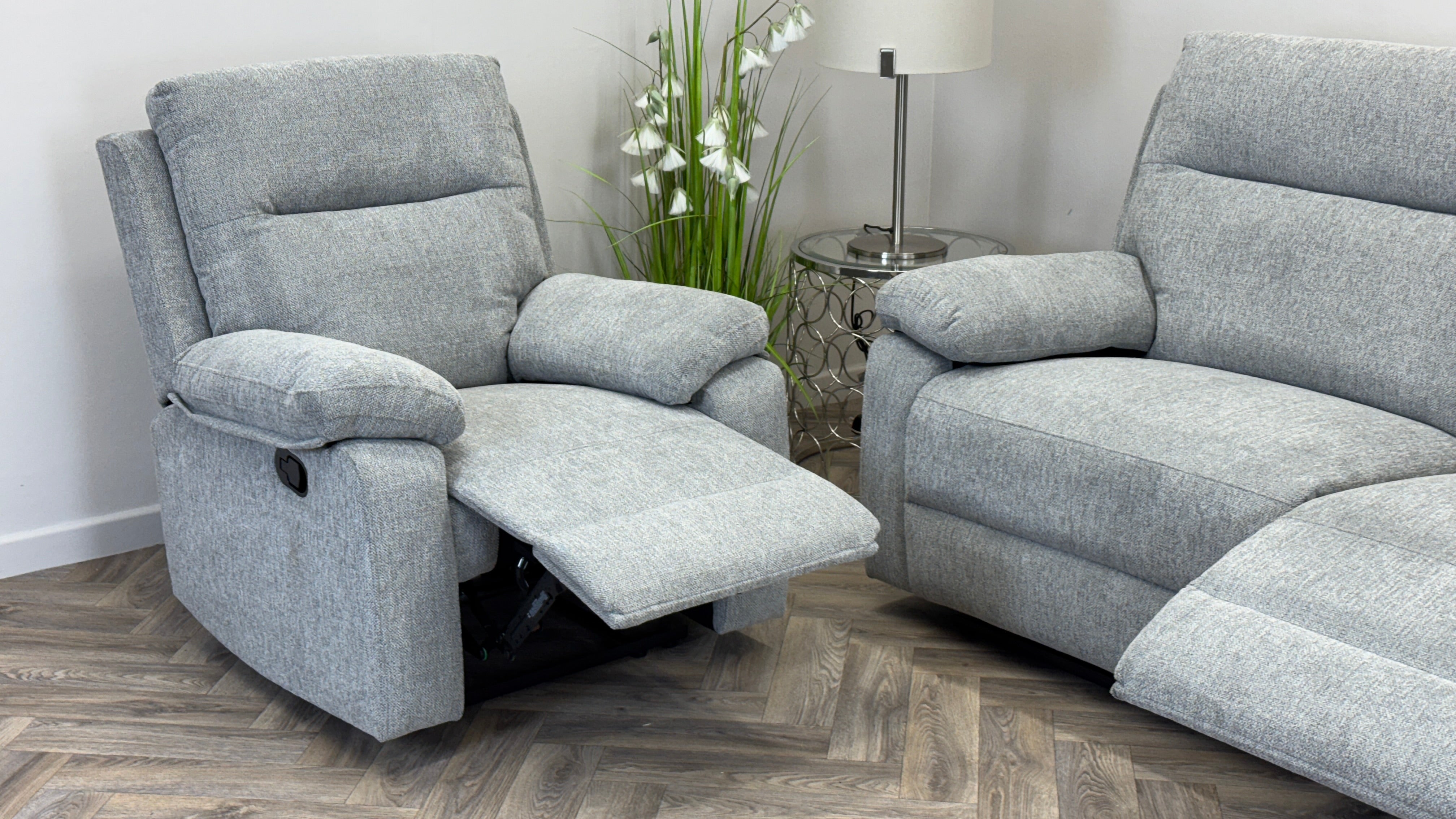 Louis 3 Seater & Chair Manual Recliner Sofa Set