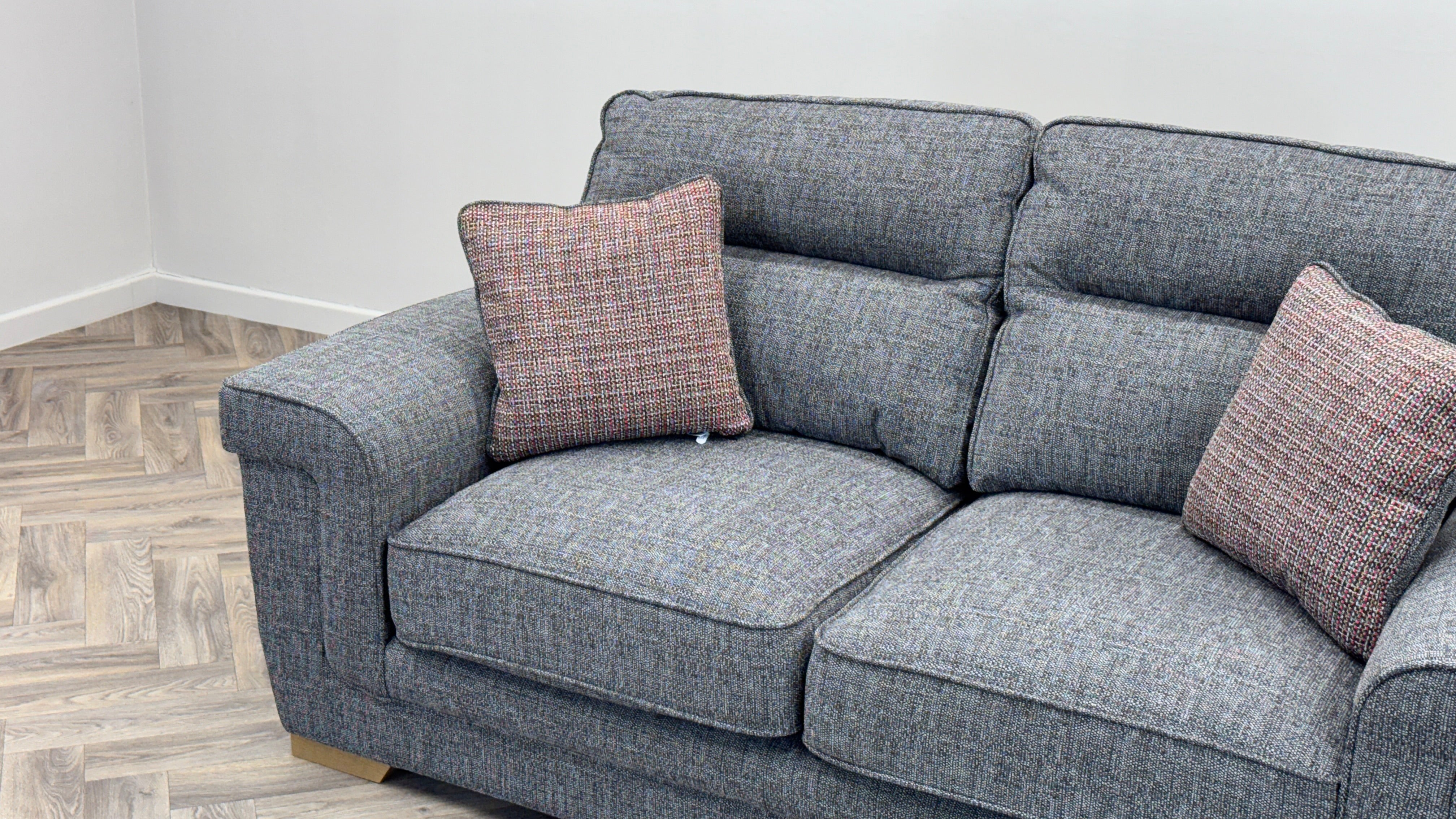 Kirby 3 Seater Sofa Charcoal Fabric