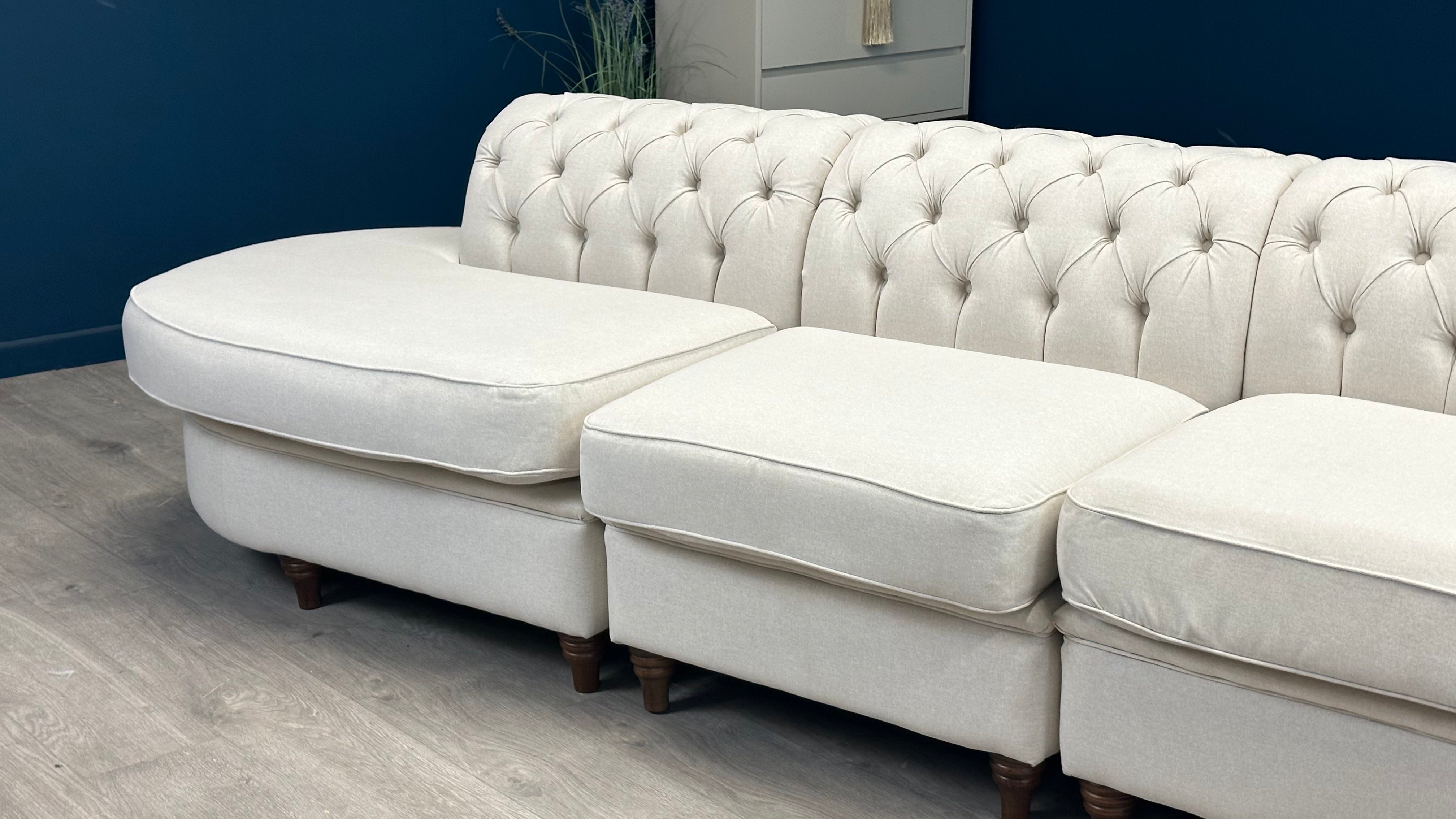 Chesterfield 3 Seater Double Open Chaise