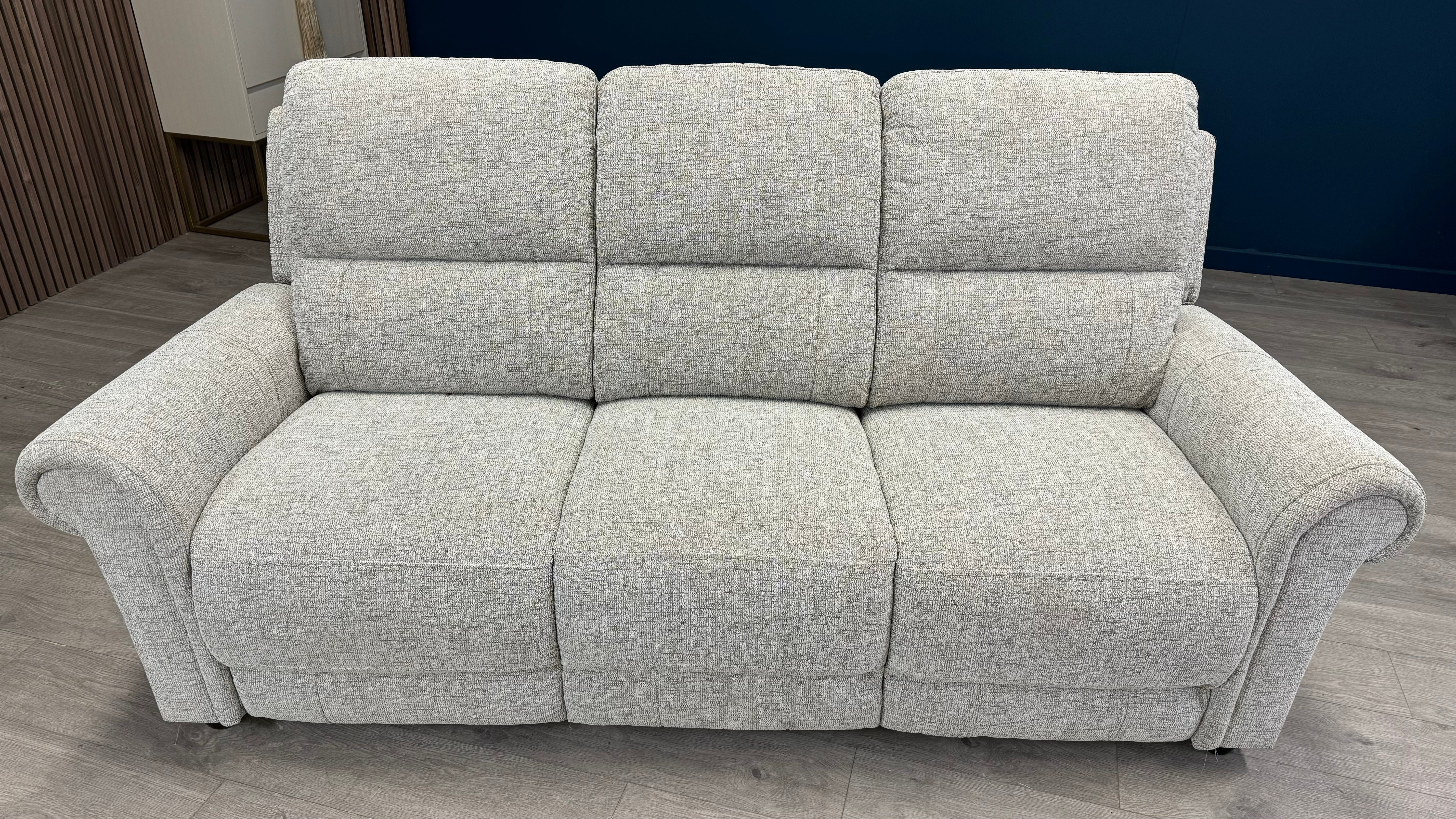 Colorado 3 Seater Fabric High Back Sofa - Oak Furnitureland