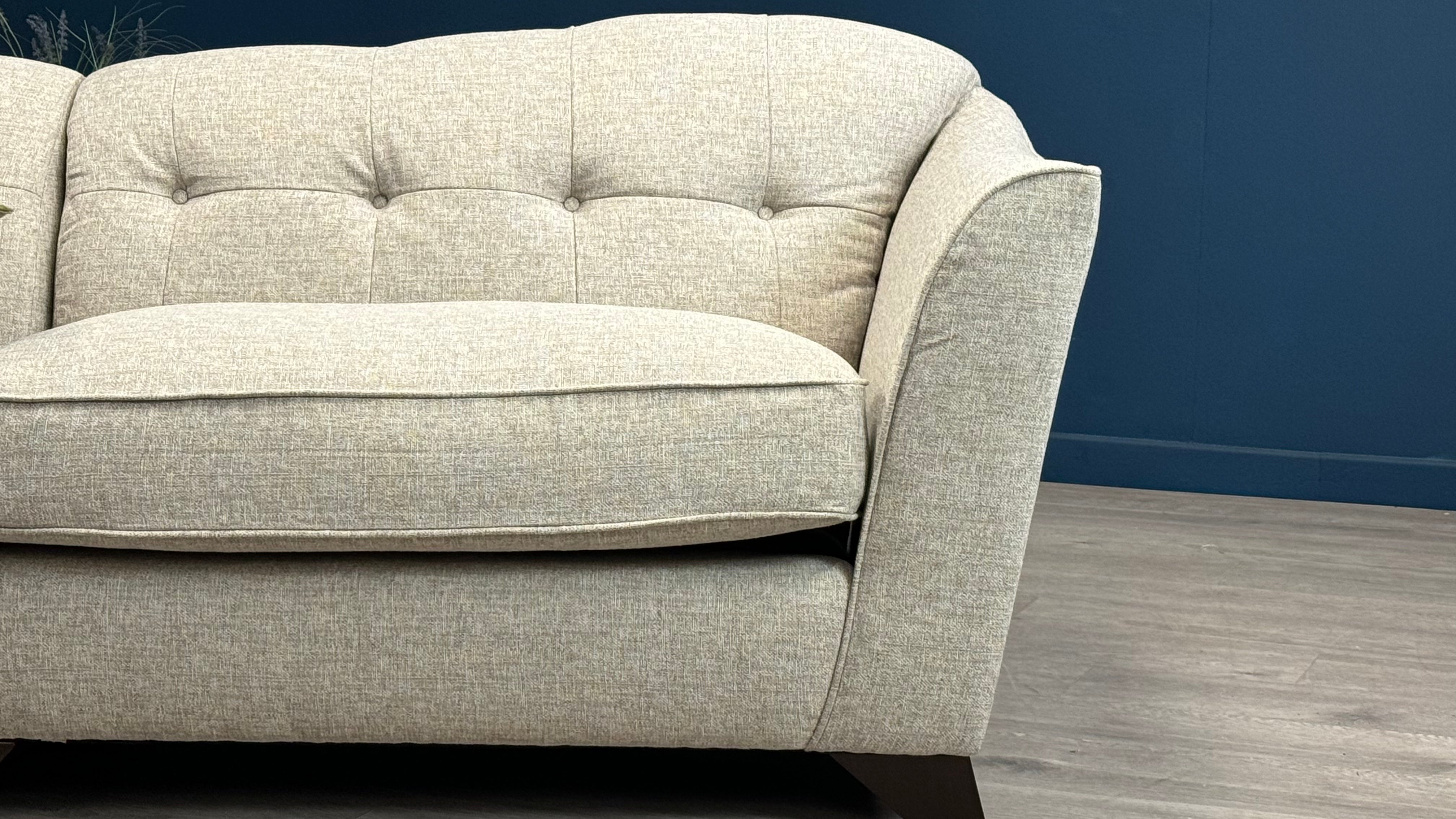 Bartelli 4 Seater Split Alpha Natural Fabric Sofa