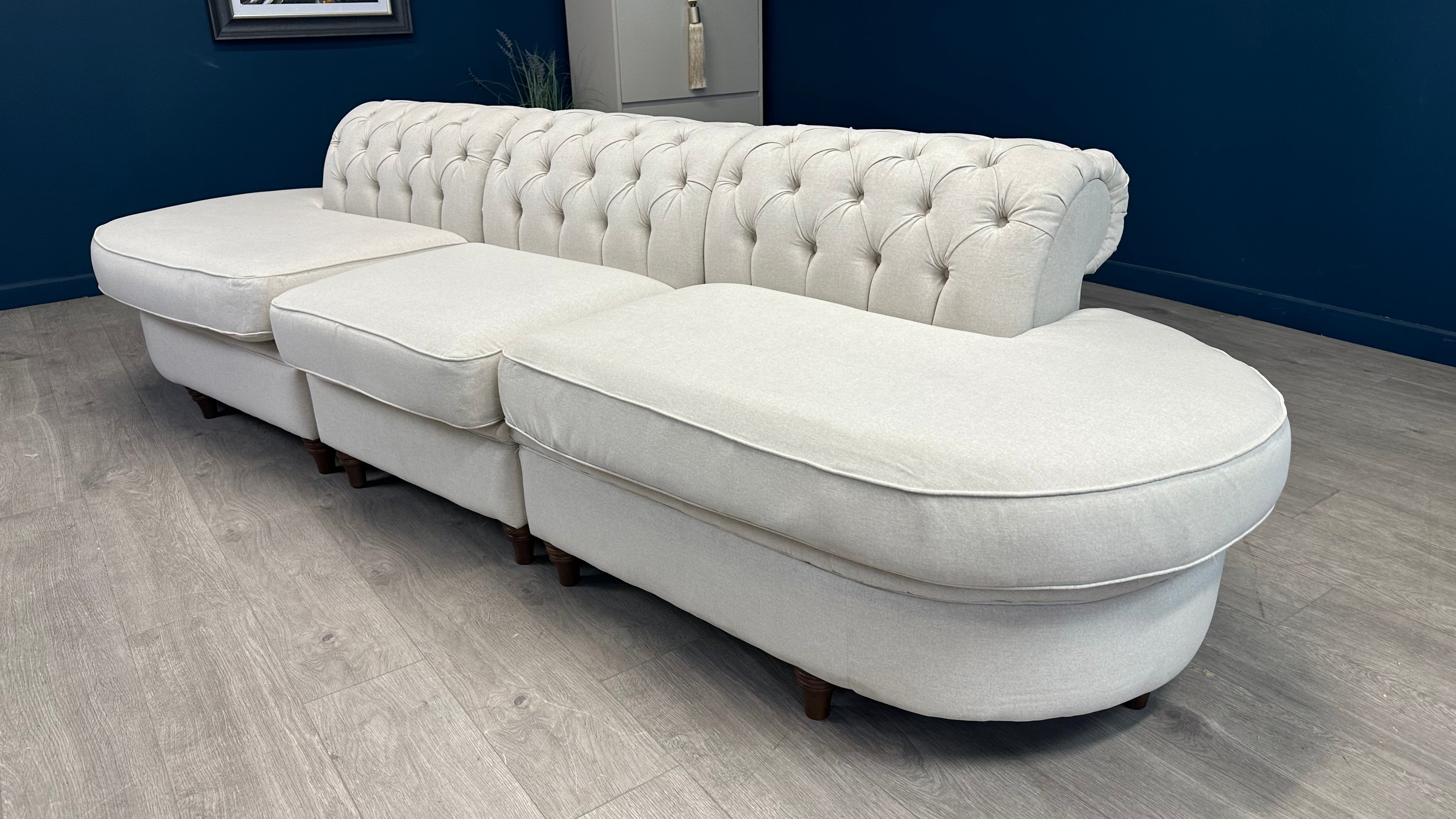 Chesterfield 3 Seater Double Open Chaise