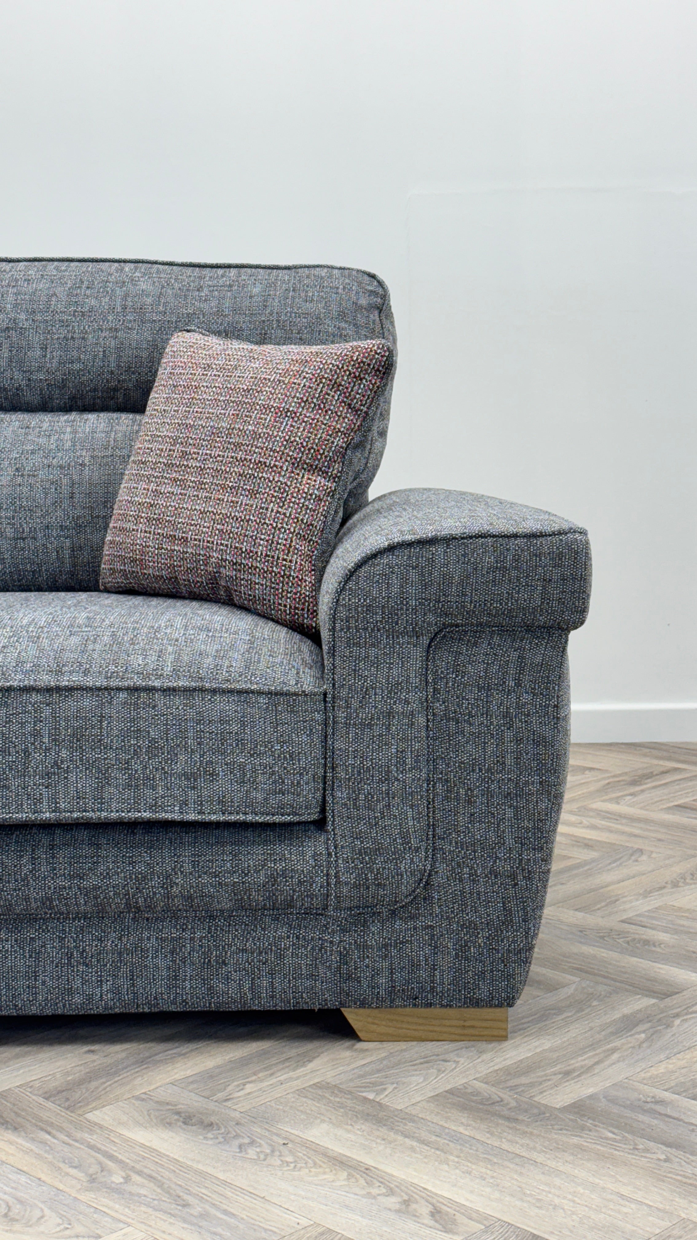 Kirby 3 Seater Sofa Charcoal Fabric