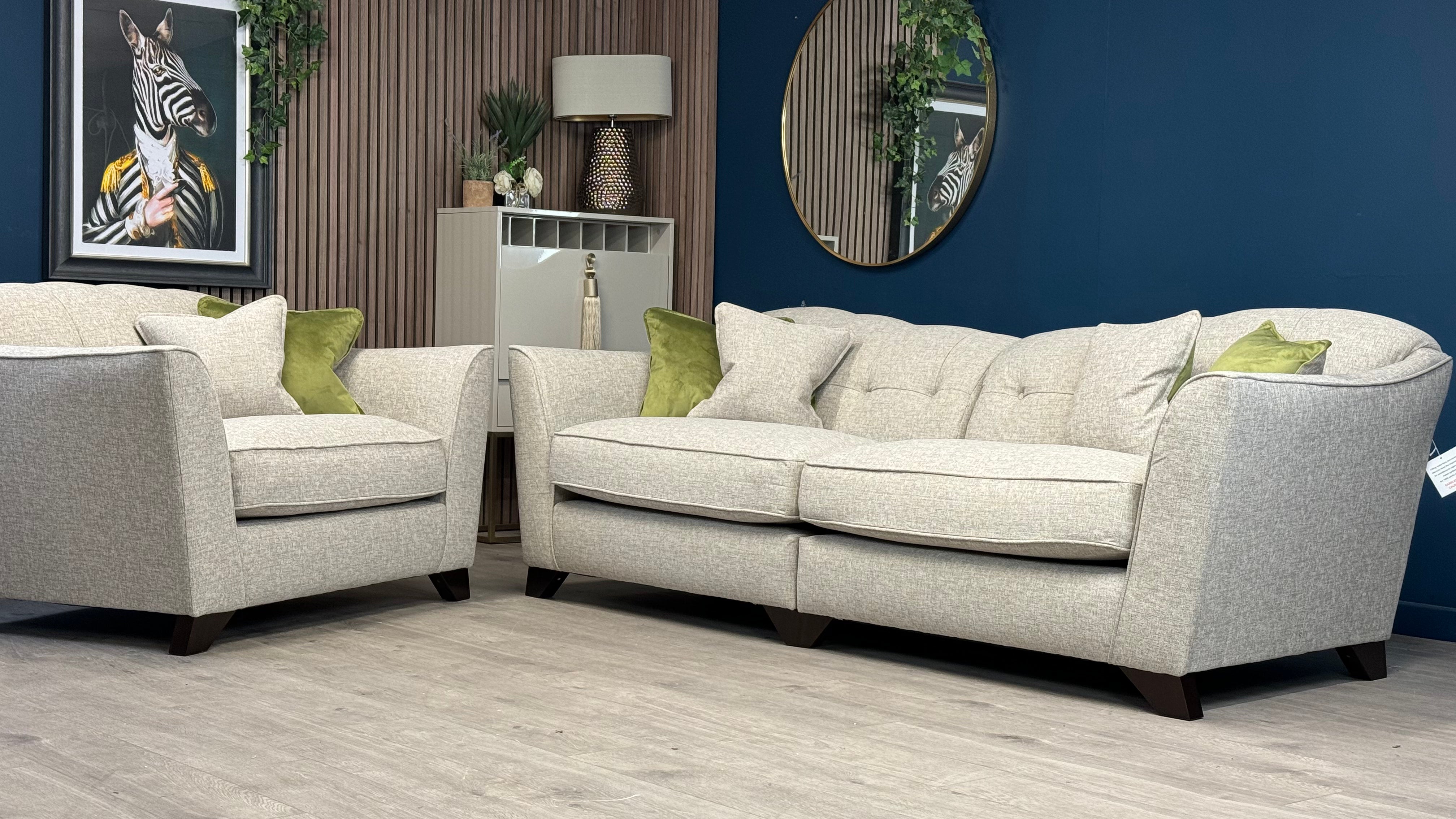 Bartelli 4 Seater Split Loveseat Chair Fabric Sofa Set