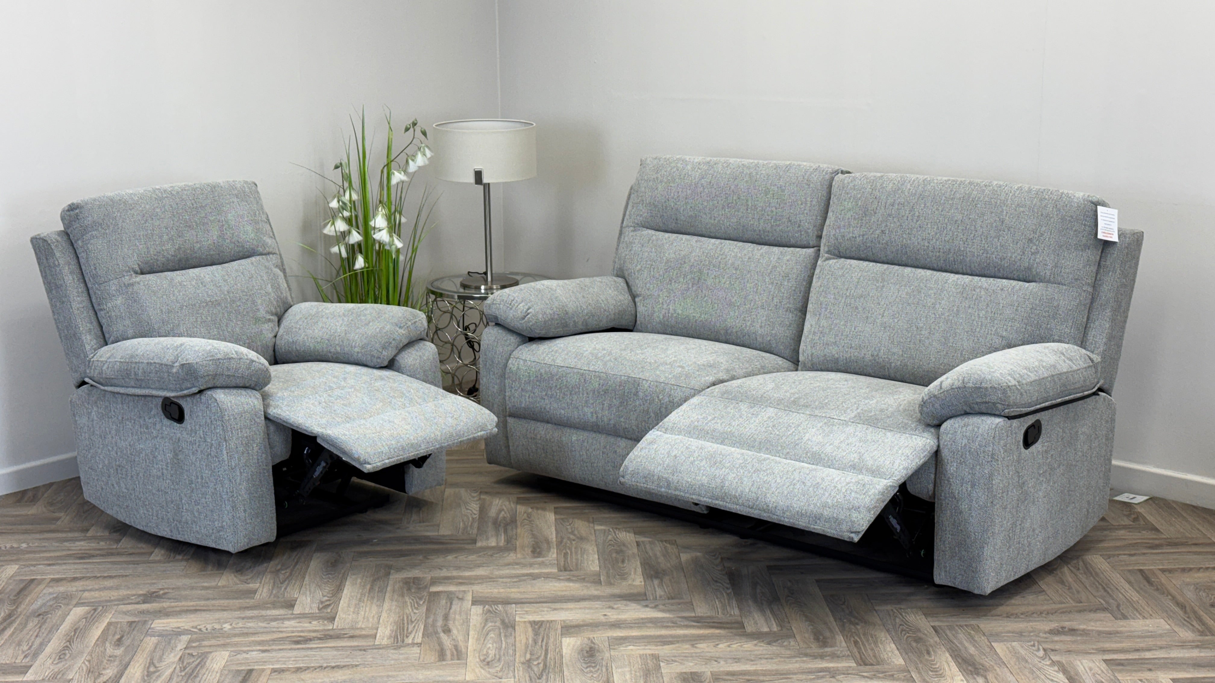 Louis 3 Seater & Chair Manual Recliner Sofa Set