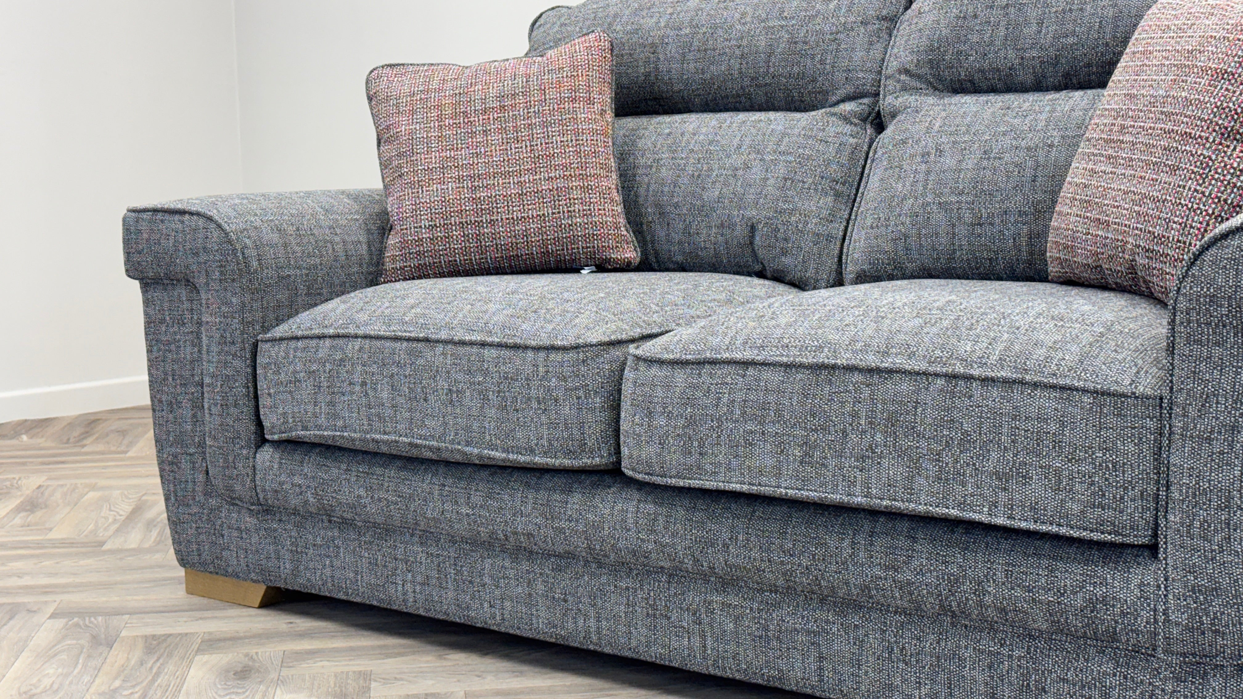 Kirby 3 Seater Sofa Charcoal Fabric