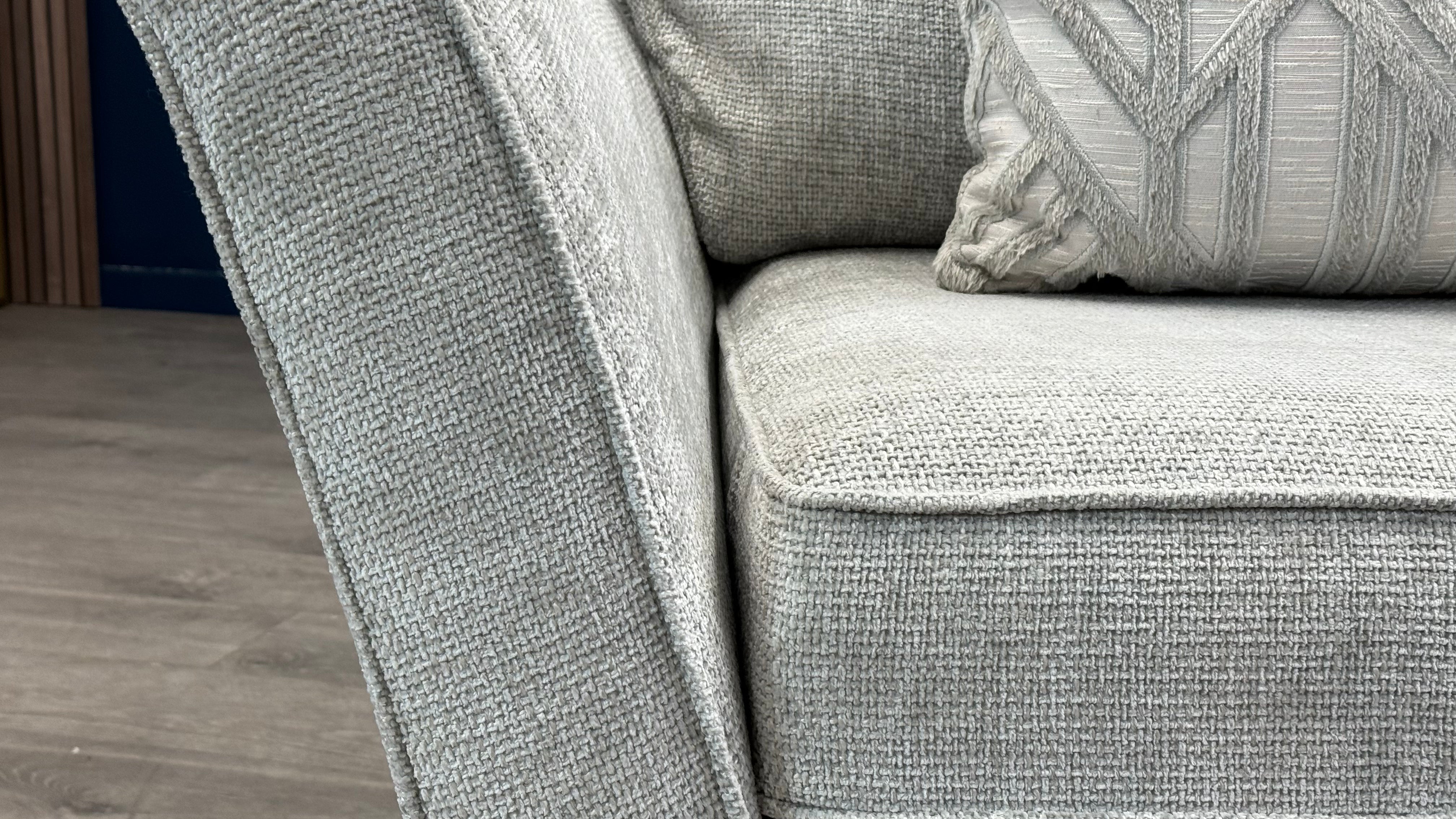 Grey patterned loveseat deals