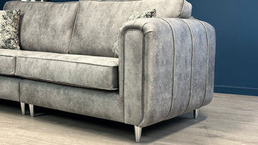 Roxy Day 4 Seater & Loveseat Grey Designer Fabric Sofa Set