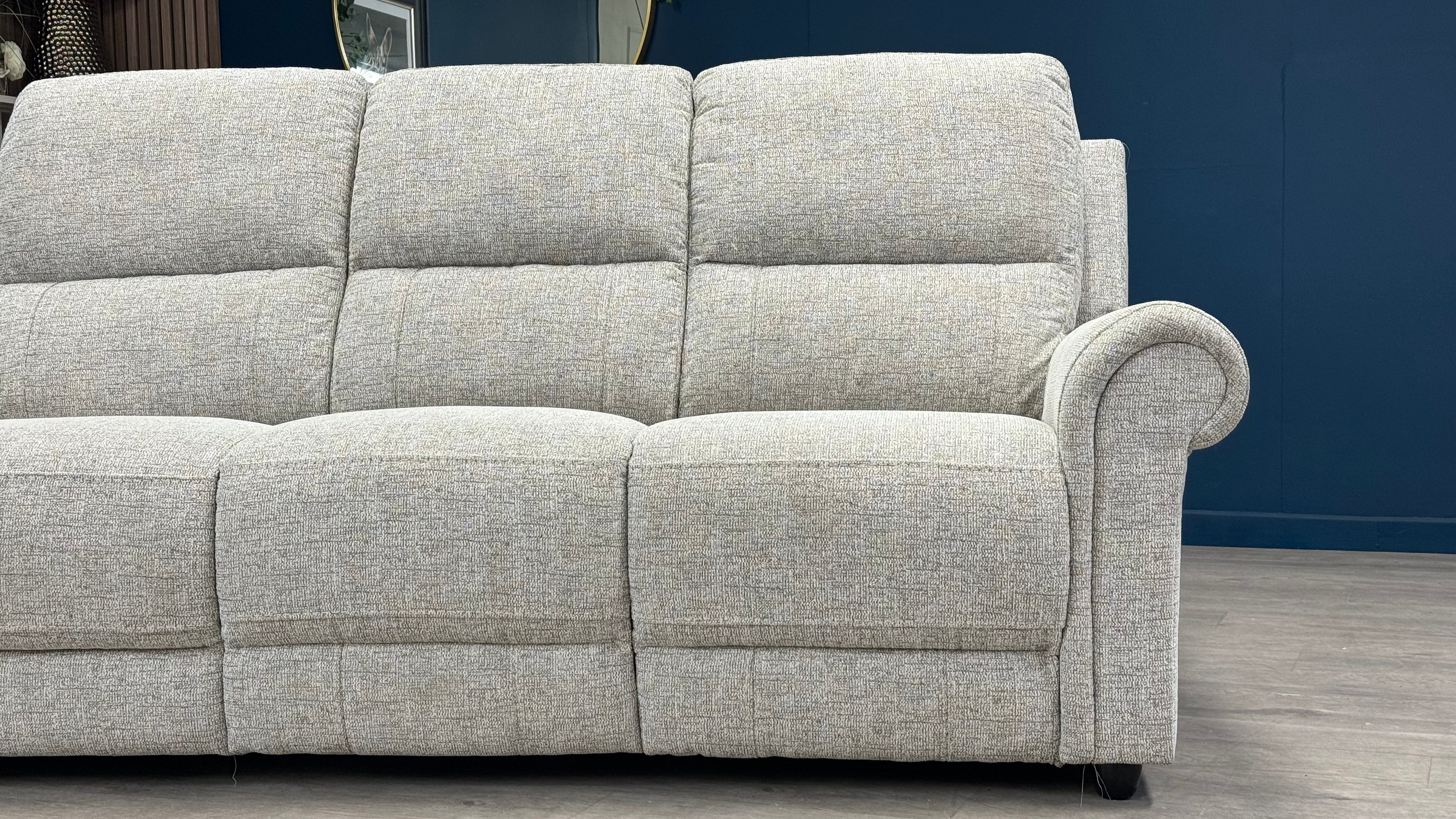 Colorado 3 Seater Fabric High Back Sofa - Oak Furnitureland