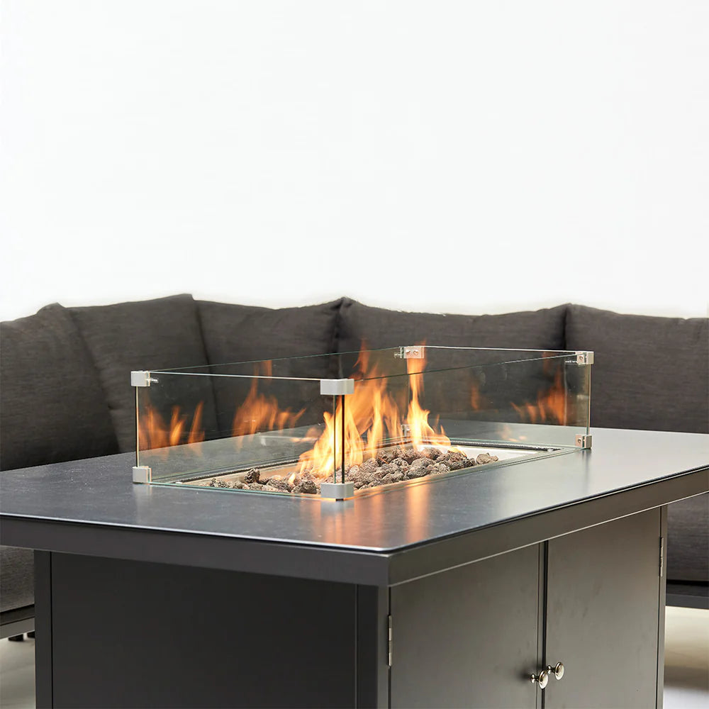 OUTDOOR ALUMINIUM FIREPIT SET