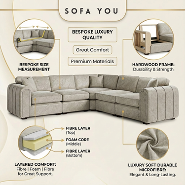 Roxy Night - 3 Corner 3 Fabric Sofa