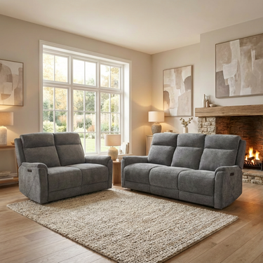 Carter 2 Seater Fabric Power Recliner Sofa