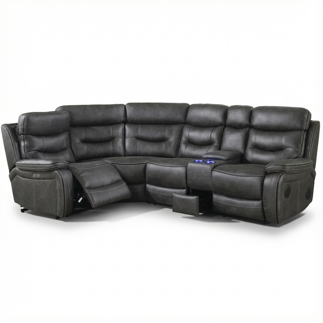 Warwick Tech Power Recliner Corner Sofa W/ Speakers, Tech Console, Chargers