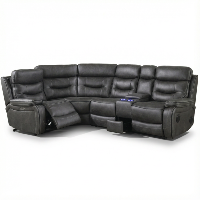 Warwick Tech Power Recliner Corner Sofa W/ Speakers, Tech Console, Chargers