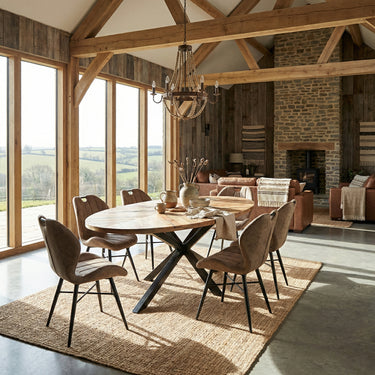 Karda 1.8M Oval Dining Table Mango Wood