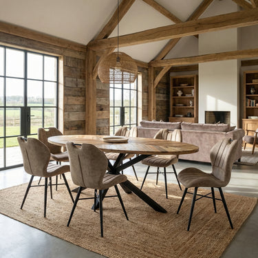 Karda 2.4M Oval Dining Table Mango Wood