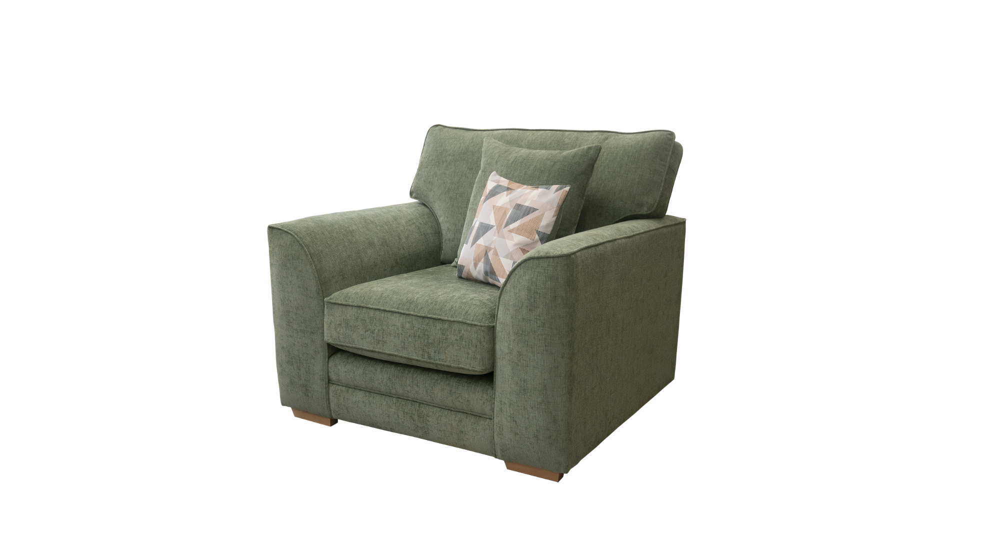 Jacob / Oscar Lebus 1 Seater Arm Chair Green Sofa