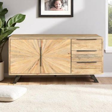 Karda Mango Wood 3 Door Sideboard