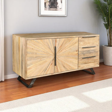 Karda Mango Wood 3 Door Sideboard