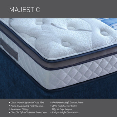 Majestic - 1000 Sprung Cooling Gel Mattress