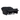 Melina 2 seater black leather recliner sofa with padded armrests and extended footrests in reclining position