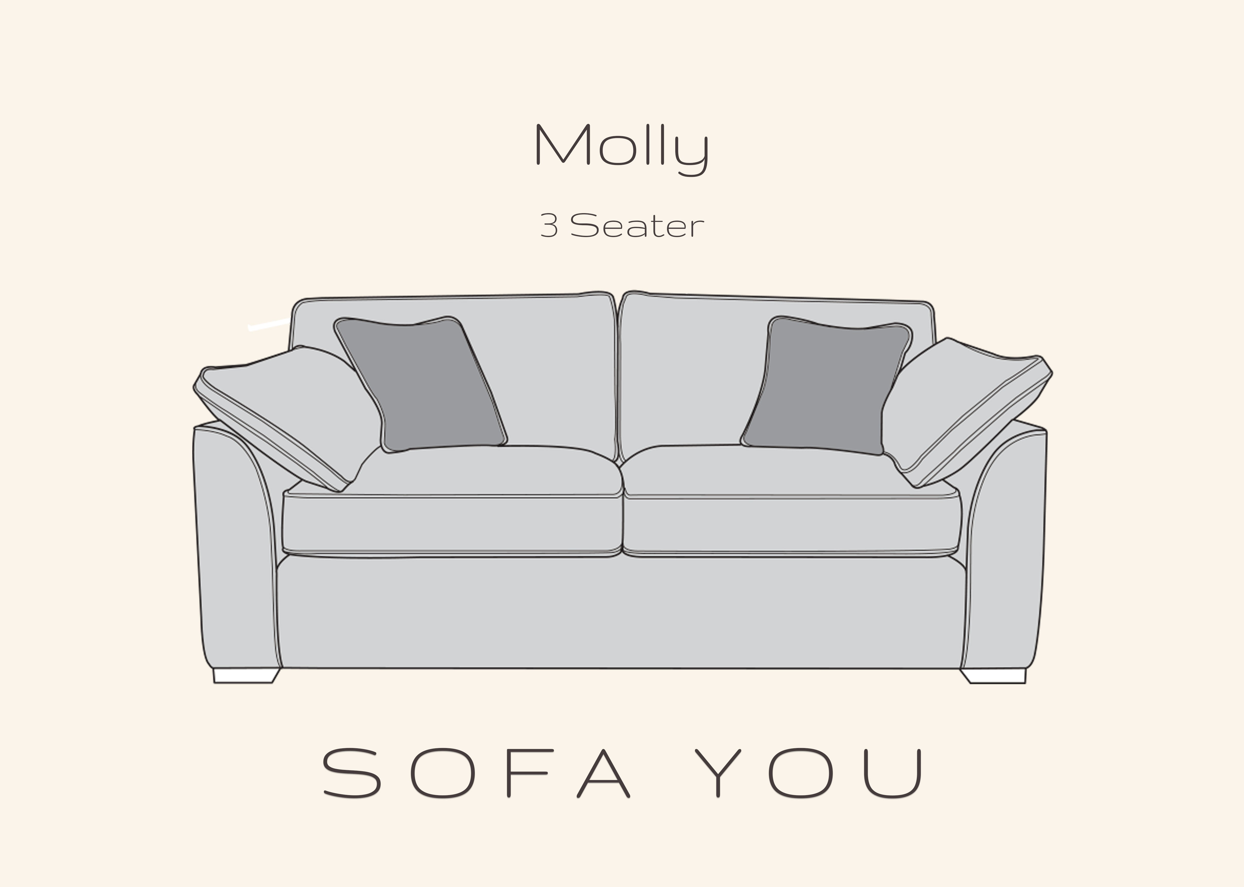 Molly 3 Seater Sofa - Made To Order