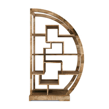 Culbert Half Moon Round Display Unit - Mango Wood
