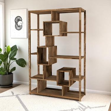 Culbert Geometric Bookcase - Mango Wood