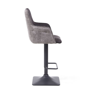 Artemis Suede Effect Dark Grey Bar Stool