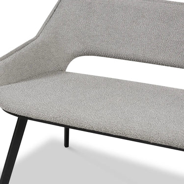 Sienna Light Grey Boucle Dining Bench
