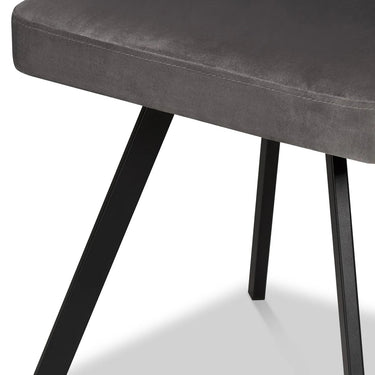 Vidal Grey Velvet Dining Chair