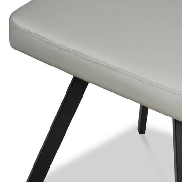 Vidal Leather Effect Grey Dining Chair