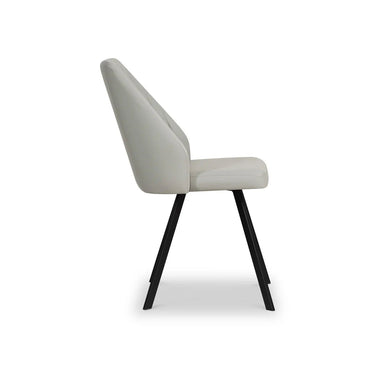 Vidal Leather Effect Grey Dining Chair