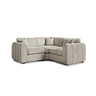 Modern beige fabric 1.5 corner modular sofa with plush cushions and curved armrests for living room comfort