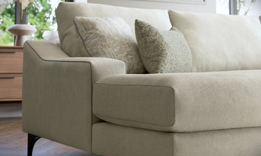 Willow 4 Seater Chaise Fabric Sofa - Brand New Clearance