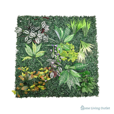 Artificial Green Grass Wall Tiles – Wild Orchid / 1m x 1m (2 pack)