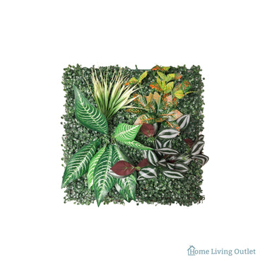 Artificial Green Grass Wall Tiles – Wild Orchid / 50cm x 50cm (4 pack)