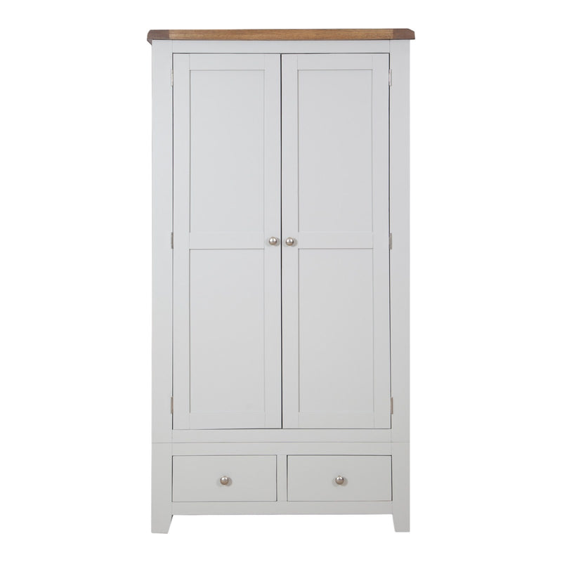 Ashby French Grey 2 Door 2 Drawer Wardrobe