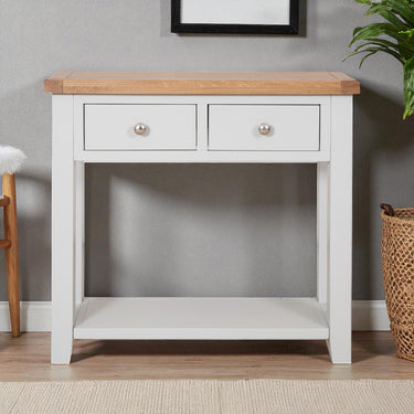 Ashby French Grey 2 Drawer Console Table - view 3