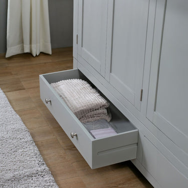 Ashby French Grey 3 Door 2 Drawer Wardrobe - view 3